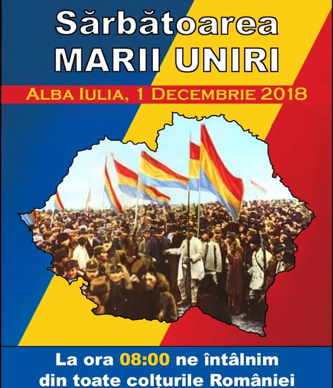 Marșul Unirii dă startul zilei de 1 Decembrie la Alba Iulia