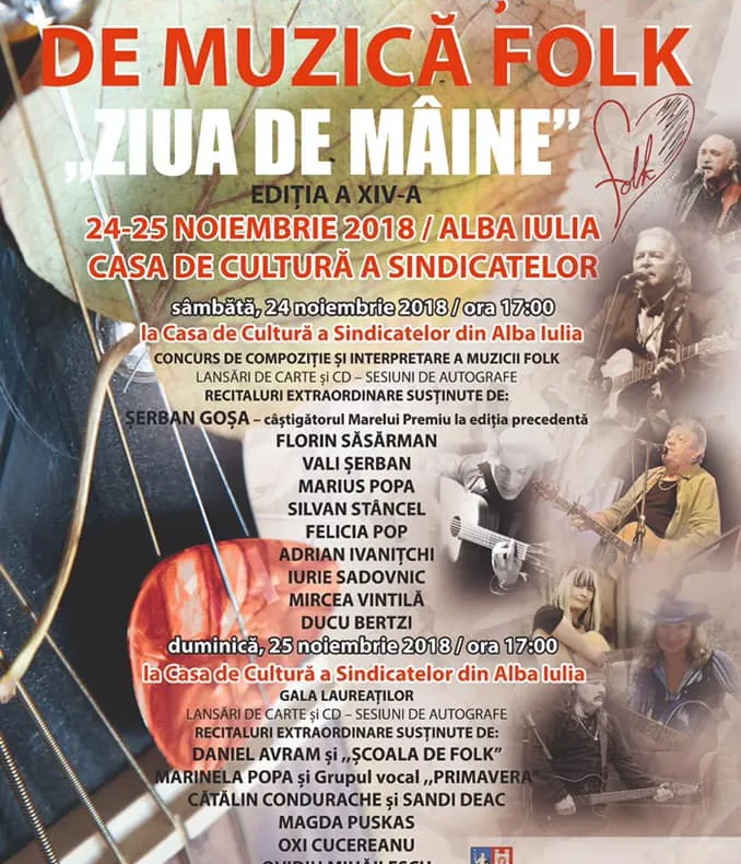 Festivalul Concurs de Muzică Folk „Ziua de Mâine”. Alba Iulia devine capitala muzicii folk