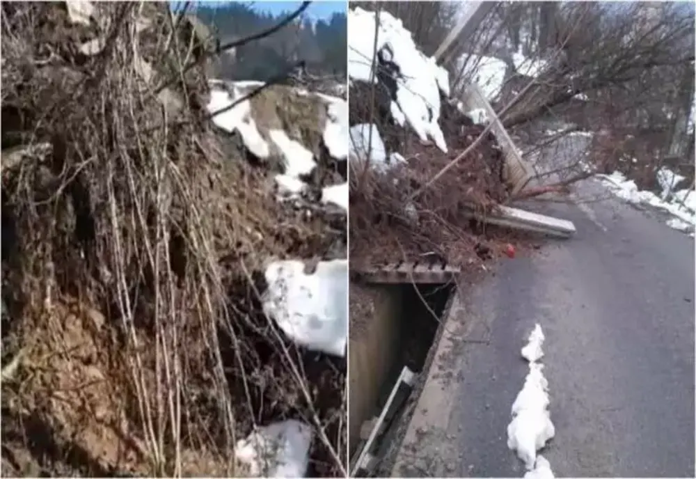 Mormintele au ajuns în stradă, într-un oraș din Alba, după ce cimitirul s-a surpat: "Punem lumânări în rigolă" - VIDEO