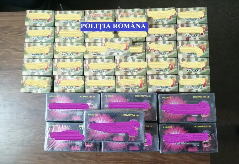 Alba : Mii de articole pirotehnice confiscate de polițiști