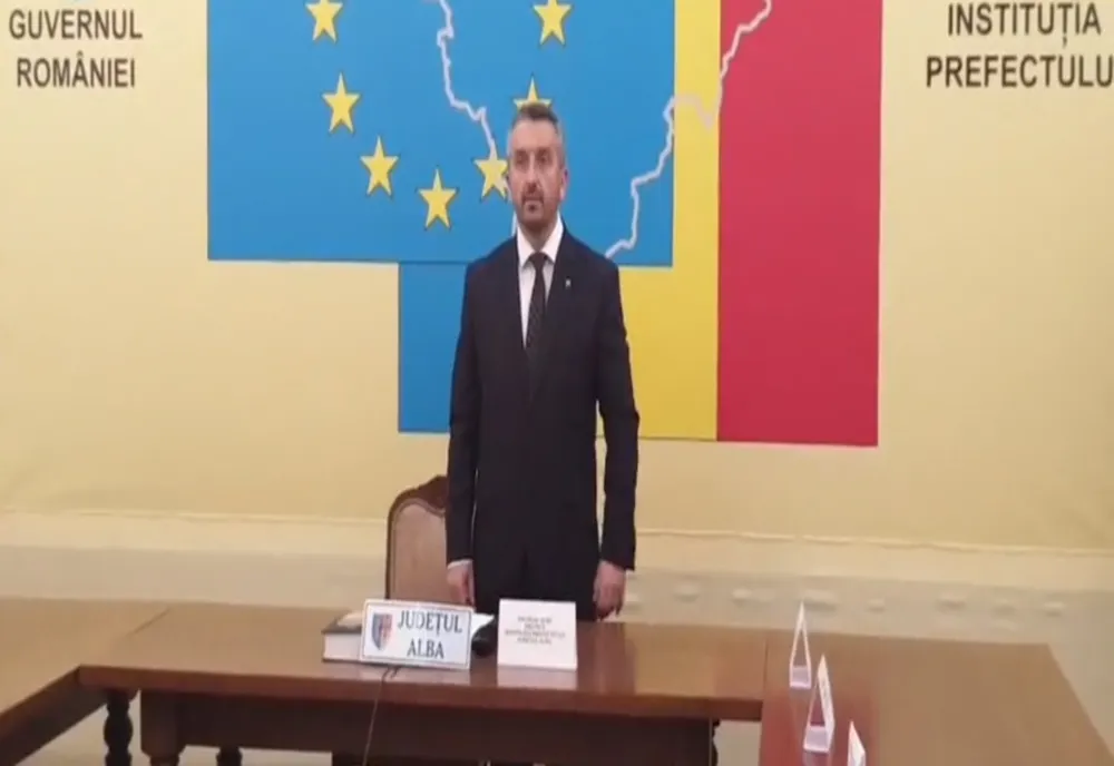 Noul prefect de Alba, investit în funcţie prin sistem videoconferință